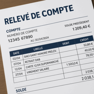 Siaci saint honore prelevement sur relevé bancaire